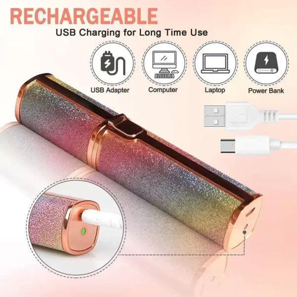 Women's Eyebrows Hair Trimmer - Rechargeable SelfSharpening PopUp Trimmer