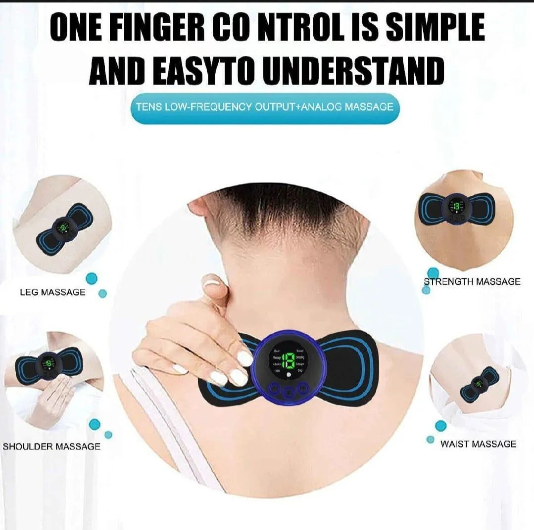 Mini Electric Neck Massager Charging Portable Shoulder and Neck Neck Massage Patch with Multiple Adjustable Levels