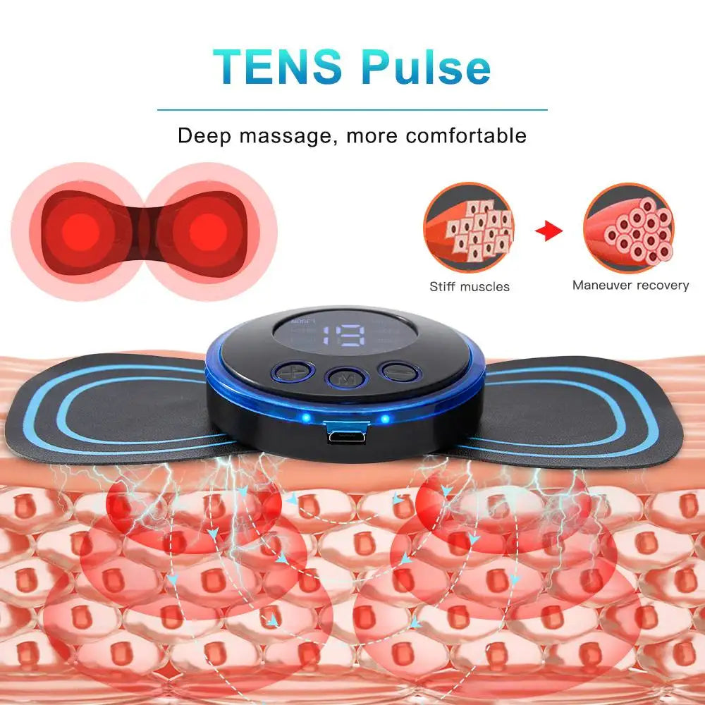 Mini Electric Neck Massager Charging Portable Shoulder and Neck Neck Massage Patch with Multiple Adjustable Levels